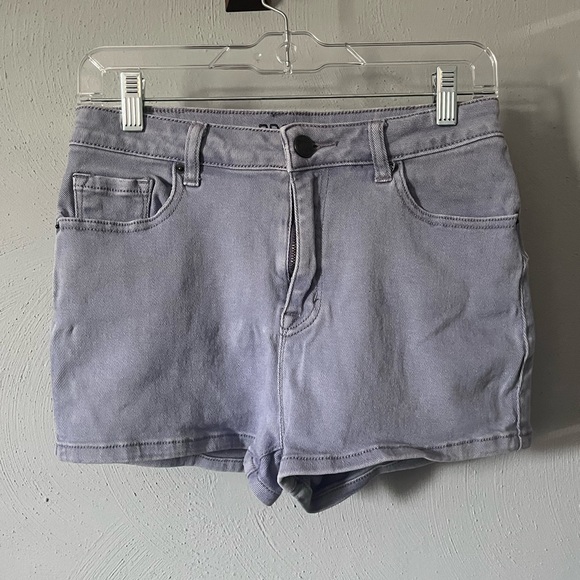 BDG Gray Jean Shorts Mid-Thigh Cut - Picture 2 of 3